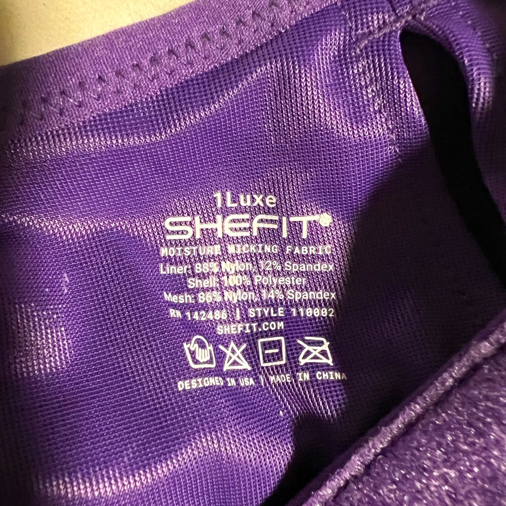 SHEFIT sports bra 1 luxe Purple
